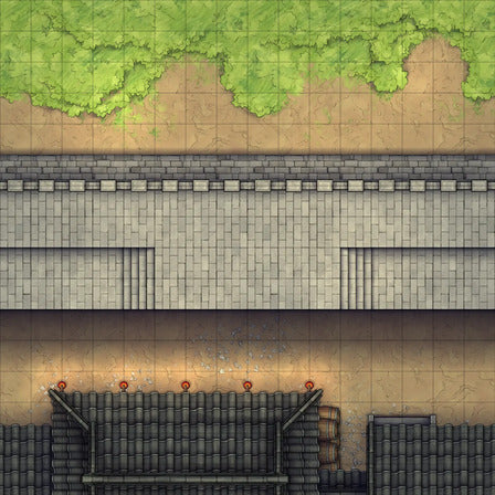 Modular Asian City Walls Tileset