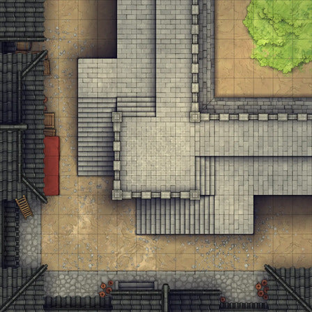 Modular Asian City Walls Tileset