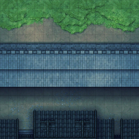 Modular Asian City Walls Tileset