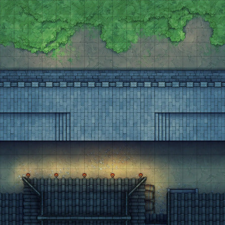 Modular Asian City Walls Tileset