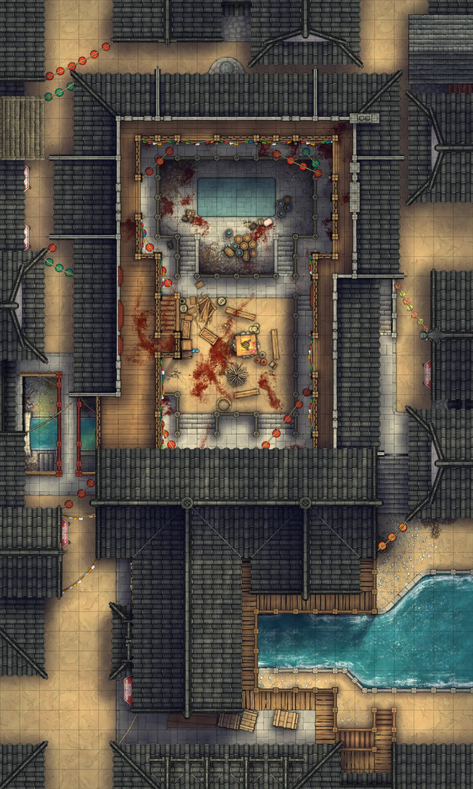 Asian City Slums Gang Hideout