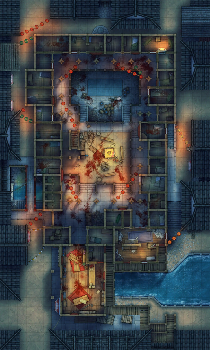 Asian City Slums Gang Hideout