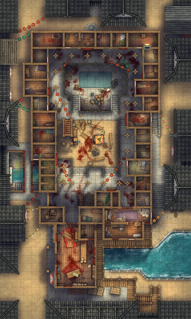 Asian City Slums Gang Hideout