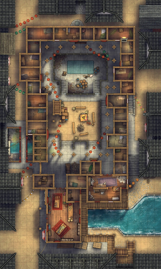 Asian City Slums Gang Hideout