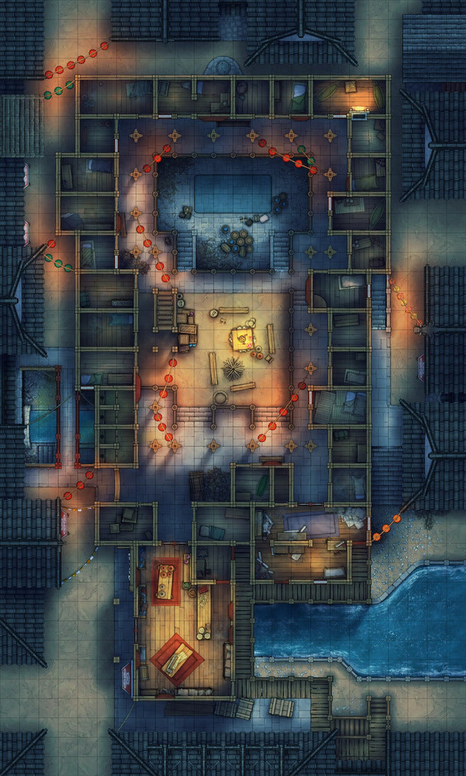 Asian City Slums Gang Hideout