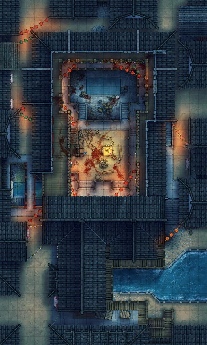 Asian City Slums Gang Hideout