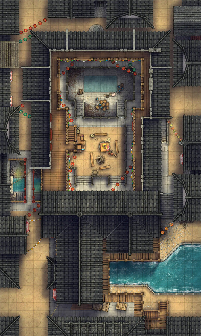 Asian City Slums Gang Hideout