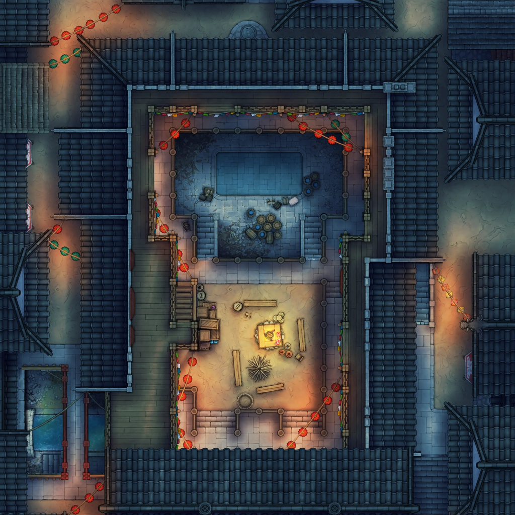 Asian City Slums Gang Hideout