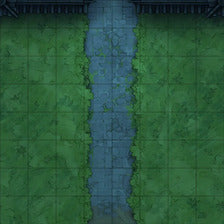 Modular Garden Tileset & Assets Battlemap - 8x8 Exterior I 02 Road Night - DnD Map, Foundry VTT, Print