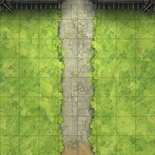 Modular Garden Tileset & Assets Battlemap - 8x8 Exterior I 02 Road - DnD Map, Foundry VTT, Print