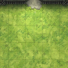Modular Garden Tileset & Assets Battlemap - 8x8 Exterior I 03 Grassy Exit - DnD Map, Foundry VTT, Print