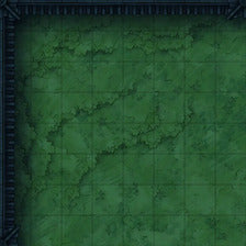 Modular Garden Tileset & Assets Battlemap - 8x8 Exterior L 01 Inner Corner Night - DnD Map, Foundry VTT, Print