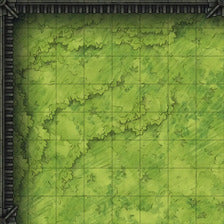 Modular Garden Tileset & Assets Battlemap - 8x8 Exterior L 01 Inner Corner - DnD Map, Foundry VTT, Print