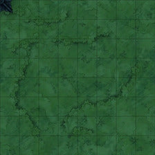 Modular Garden Tileset & Assets Battlemap - 8x8 Exterior L 02 Outer Corner Night - DnD Map, Foundry VTT, Print