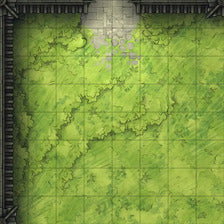 Modular Garden Tileset & Assets Battlemap - 8x8 Exterior L 04 Inner Corner Exit Mirrored - DnD Map, Foundry VTT, Print