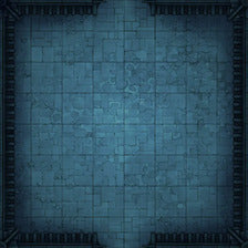 Modular Garden Tileset & Assets Battlemap - 8x8 I 01 Empty Night - DnD Map, Foundry VTT, Print