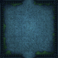 Modular Garden Tileset & Assets Battlemap - 8x8 I 06 Gravel Night - DnD Map, Foundry VTT, Print