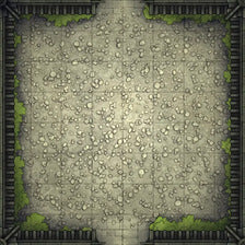 Modular Garden Tileset & Assets Battlemap - 8x8 I 06 Gravel - DnD Map, Foundry VTT, Print