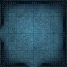 Modular Garden Tileset & Assets Battlemap - 8x8 L 01 Empty Night - DnD Map, Foundry VTT, Print