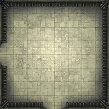 Modular Garden Tileset & Assets Battlemap - 8x8 L 01 Empty - DnD Map, Foundry VTT, Print