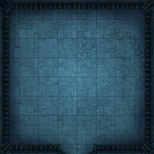 Modular Garden Tileset & Assets Battlemap - 8x8 O 01 Empty Night - DnD Map, Foundry VTT, Print