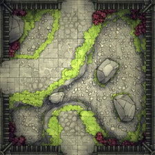 Modular Garden Tileset & Assets Battlemap - 8x8 T 03 Zen - DnD Map, Foundry VTT, Print