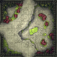 Modular Garden Tileset & Assets Battlemap - 8x8 T 04 Zen 2 - DnD Map, Foundry VTT, Print
