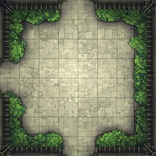 Modular Garden Tileset & Assets Battlemap - 8x8 T 05 Bordered - DnD Map, Foundry VTT, Print