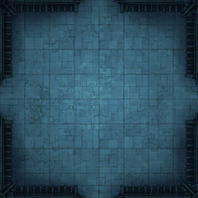 Modular Garden Tileset & Assets Battlemap - 8x8 X 01 Empty Night - DnD Map, Foundry VTT, Print