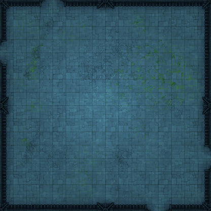 Modular Garden Tileset & Assets Battlemap - 16x16 X 01 Empty Night - DnD Map, Foundry VTT, Print