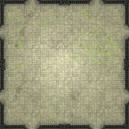 Modular Garden Tileset & Assets Battlemap - 16x16 X 04 Eight Entrances - DnD Map, Foundry VTT, Print