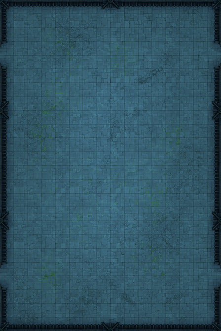 Modular Garden Tileset & Assets Battlemap - 16x24 X 01 Courtyard Night - DnD Map, Foundry VTT, Print