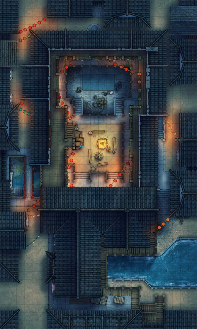 Asian City Slums Gang Hideout