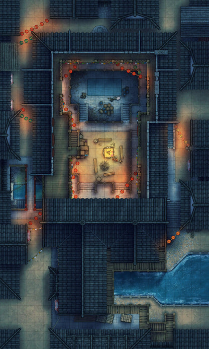 Asian City Slums Gang Hideout