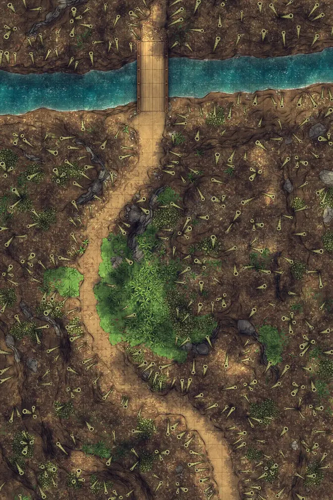 Bamboo Forest Shrine Battlemap - overhead view forest path - Digital, Foundry VTT, Print