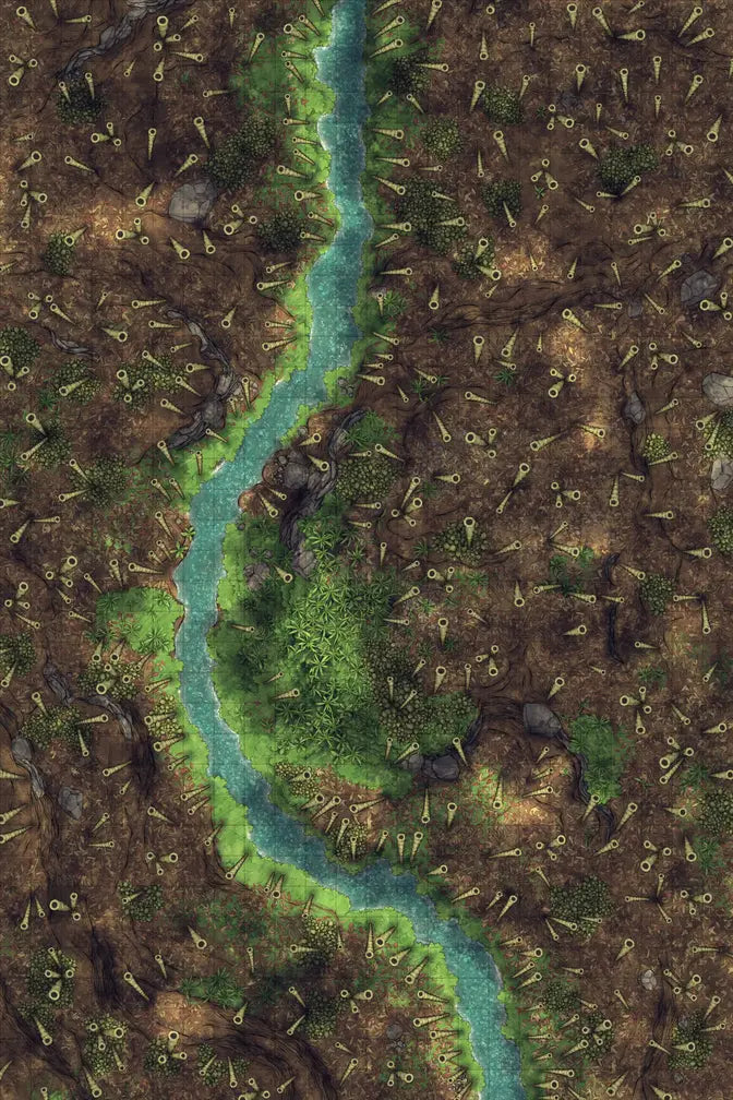Bamboo Forest Shrine Battlemap - overhead view stream - Digital, Foundry VTT, Print