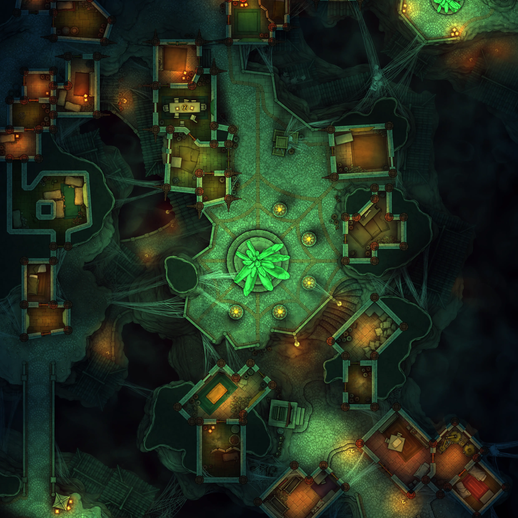 Underdark City Center Battlemap Cover