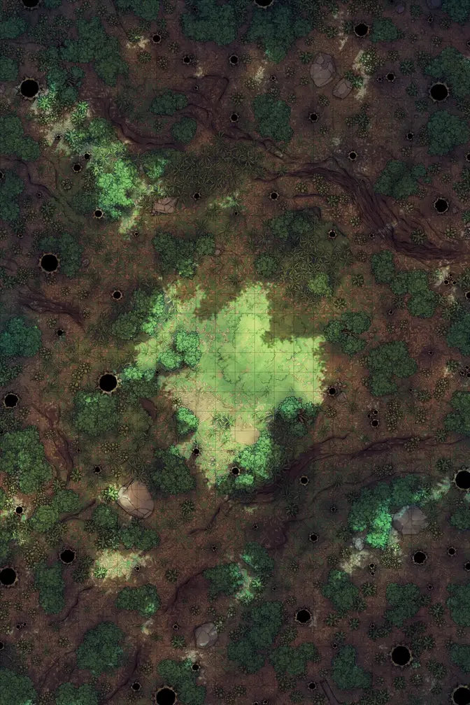 Forest Floor Pack Battlemap - overhead view forest - Digital, Foundry VTT, Print
