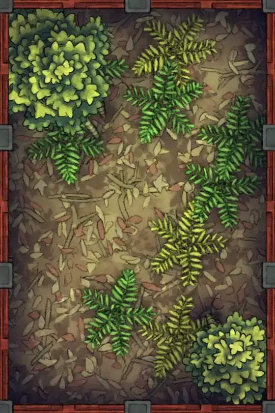 Fox Spirit’s Island Palace - Modular Dungeon Tileset Battlemap - terrarium green yellow leaves wooden - Digital,