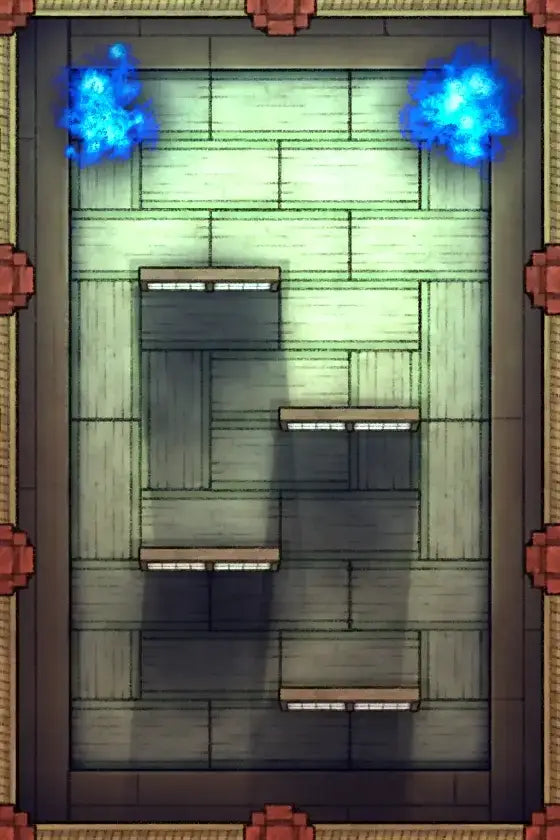 Fox Spirit’s Island Palace - Modular Dungeon Tileset Battlemap - blue portal stone wall design - Digital, Foundry VTT,