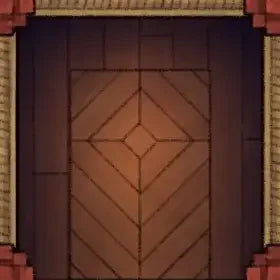 Fox Spirit’s Island Palace - Modular Dungeon Tileset Battlemap - brown wooden door geometric design - Digital, Foundry