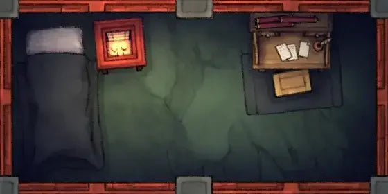 Fox Spirit’s Island Palace - Modular Dungeon Tileset Battlemap - dark blue white striped blanket - Digital, Foundry