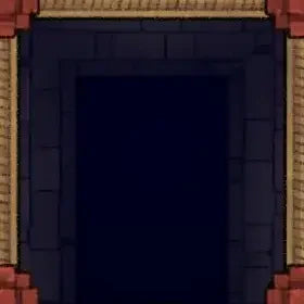 Fox Spirit’s Island Palace - Modular Dungeon Tileset Battlemap - gold red brick archway black - Digital, Foundry VTT,