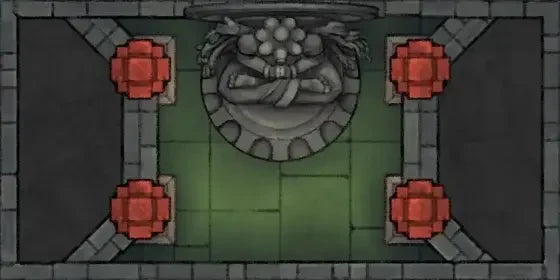 Fox Spirit’s Island Palace - Modular Dungeon Tileset Battlemap - green stone dragon head fountain - Digital, Foundry