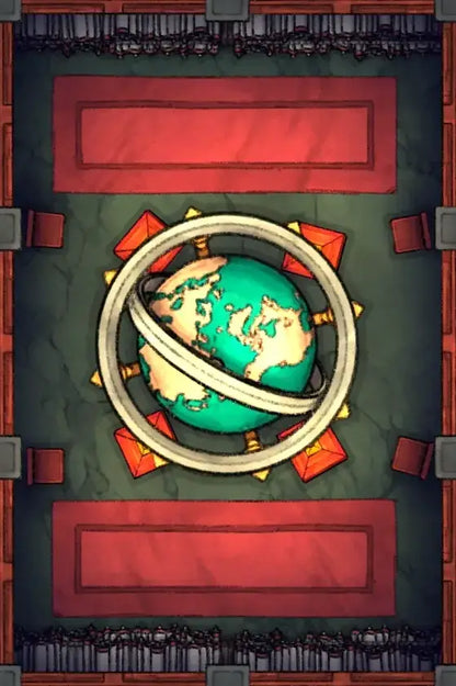 Fox Spirit’s Island Palace - Modular Dungeon Tileset Battlemap - green blue globe wooden rings - Digital, Foundry VTT,