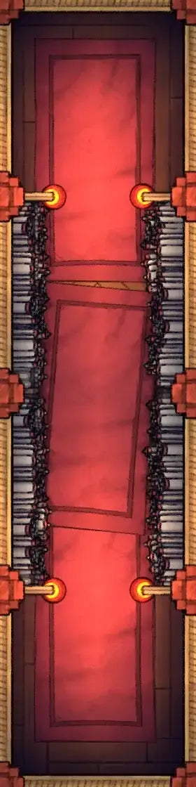 Fox Spirit’s Island Palace - Modular Dungeon Tileset Battlemap - red wooden door brass hardware - Digital, Foundry VTT,