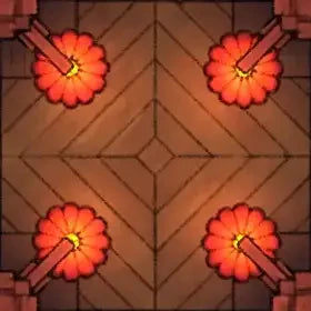Fox Spirit’s Island Palace - Modular Dungeon Tileset Battlemap - red flower-shaped decorative light fixture - Digital,