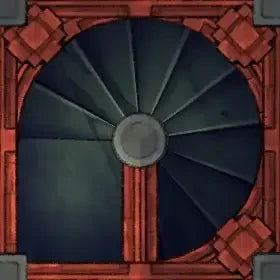 Fox Spirit’s Island Palace - Modular Dungeon Tileset Battlemap - red black spiral staircase design - Digital, Foundry