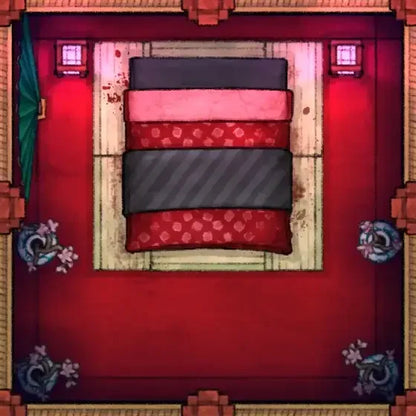 Fox Spirit’s Island Palace - Modular Dungeon Tileset Battlemap - red black striped wallet floral - Digital, Foundry