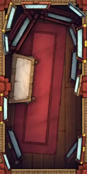 Fox Spirit’s Island Palace - Modular Dungeon Tileset Battlemap - red leather couch white cushions - Digital, Foundry
